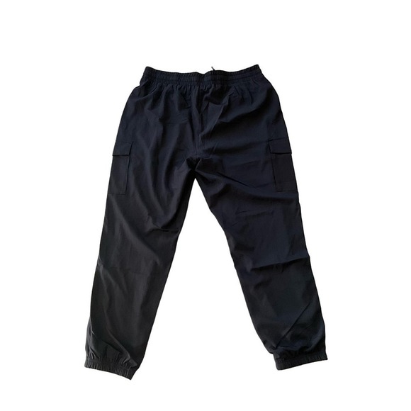 RBX Cargo Pants Women's SZ L Black Lined Stretch Ribbed Cuffs Drawstring Waist - Picture 2 of 4